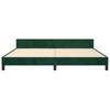 Bed Frame without Mattress Dark Green 200x200 cm Velvet