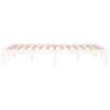 Solid Wood Bed White 120 X 190 Cm