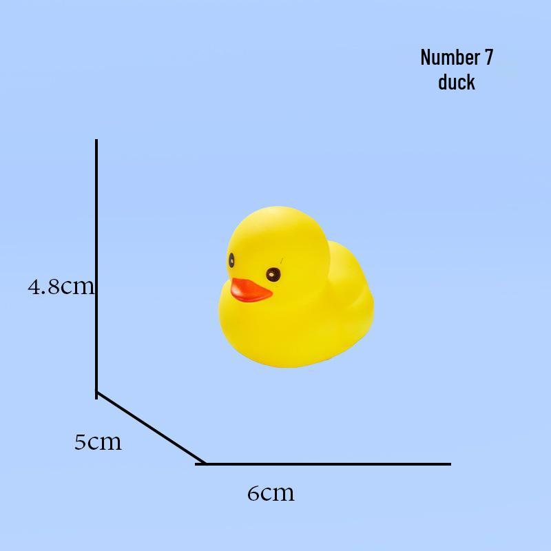 Hong Kong Edition Colorful Bath Squeak Little Yellow Duck Toy Set