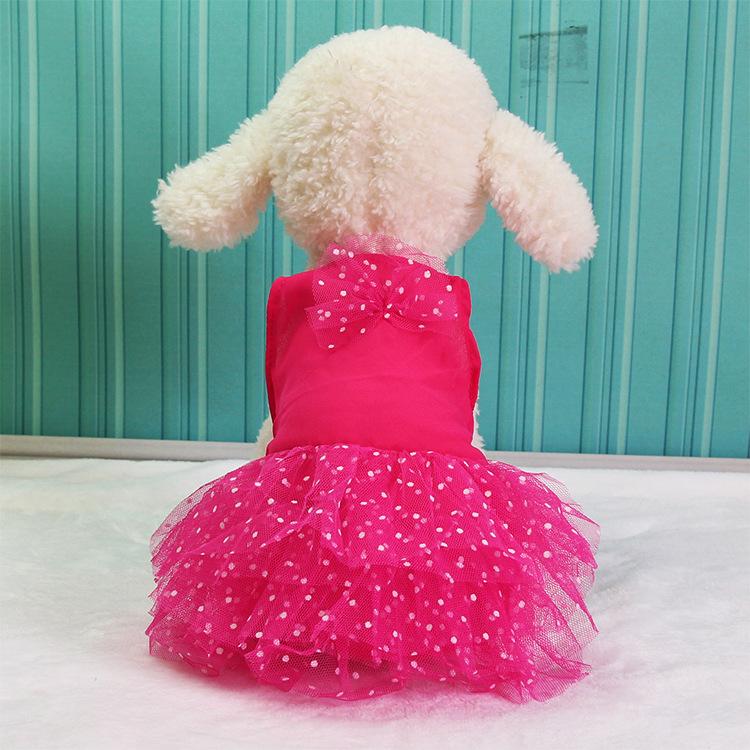 Fashion New Pet Clothing Supplies Chiffon Princess Size Dog Cat Dress Teddy Pomeranian VIP Spring Summer