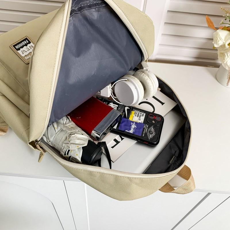 Large Capacity Water Proof Fashionable Backpack Casual Campus Style High School College Student Schoolbag