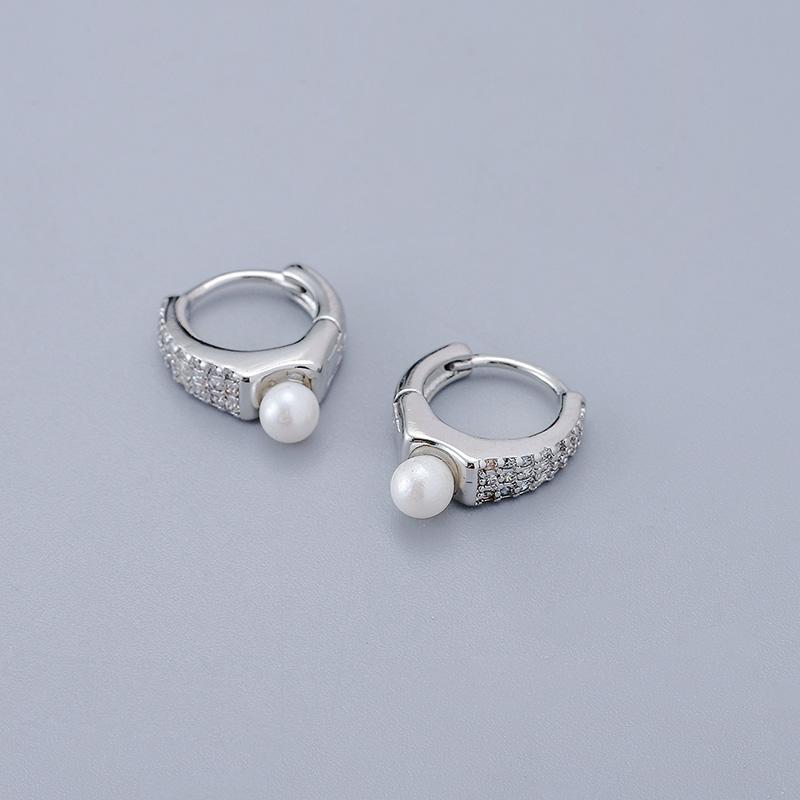 ANENJERY Women'S Fashion Jewelry Heart Circle Huggie Hoops Earrings Female Minimalist Hip Hop Ear Buckles