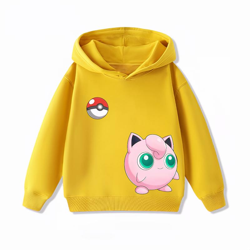 Felpa con Cappuccio Potdemiel Pikachu per Bambini Morbida e Comoda Adatta a Ragazzi e Ragazze Calda in Autunno e Inverno Felpa con Cappuccio per Bambini