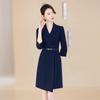 Damen Navyblau Professionelles Anzugkleid