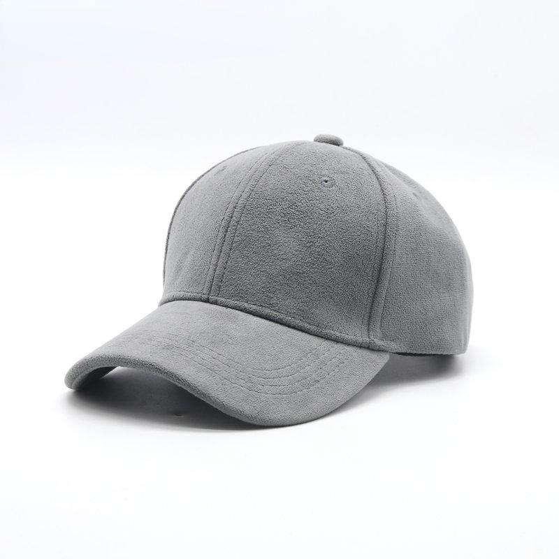 Neue Großhandel Wildleder Baseballkappe Herbst Winter für Männer Frauen Winter Einfarbig Street Hut Unisex Verstellbar Lässig Schlichte Gorra Kappen