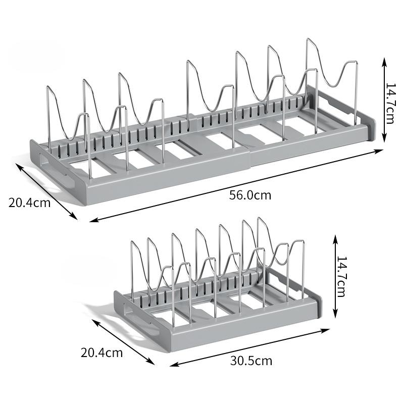 Scalable and Adjustable Pot Lid Storage Rack Pot Lid Storage Box Stretch Pot Lid Rack