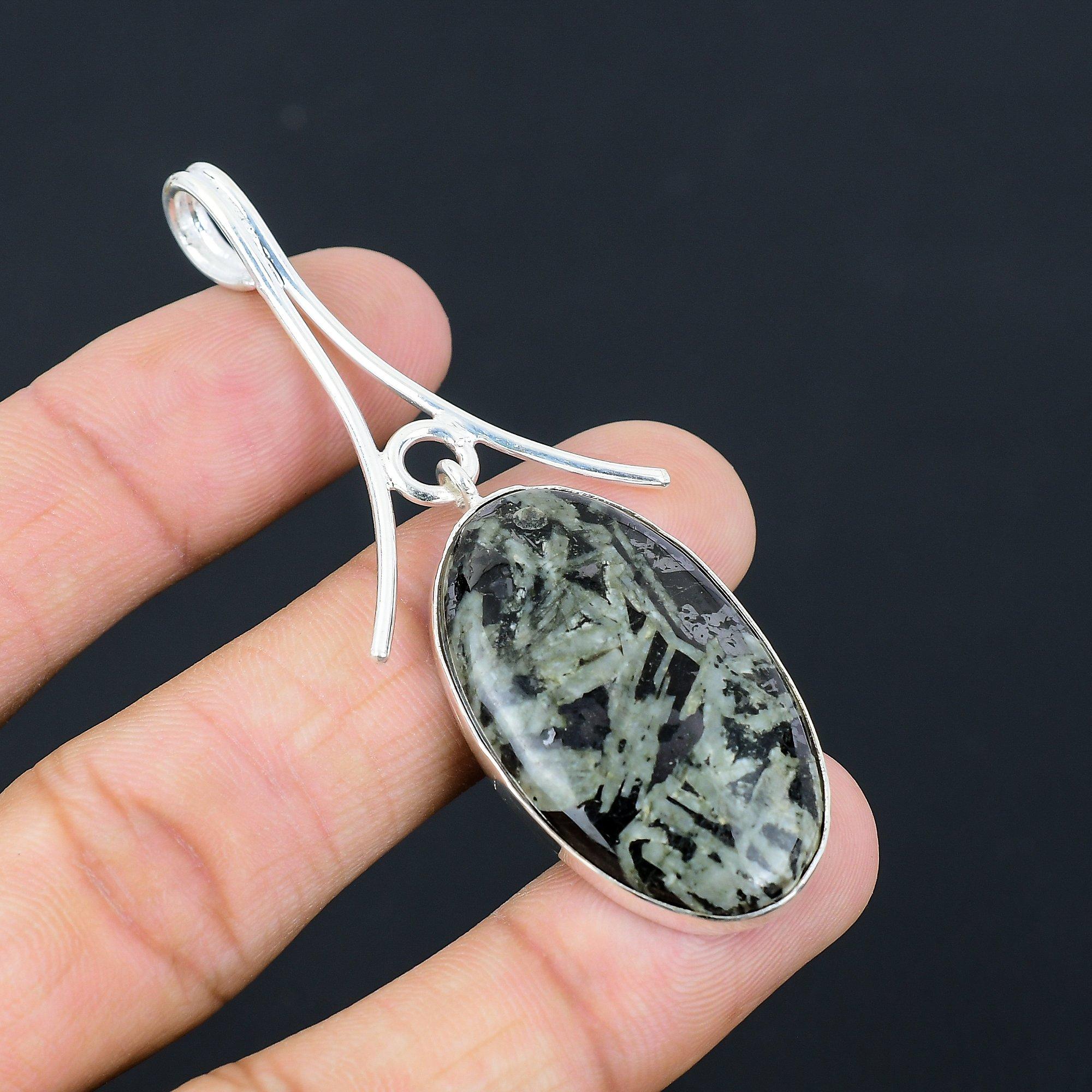 

Mothers day Sale 925 Sterling Silver Star Galaxy Jasper Gemstone Pendant Jewelry