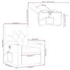 VidaXL Electric Reclining Massage Armchair, Relaxation Chair with Adjustable Backrest and Footrest, Seat of 3204703
