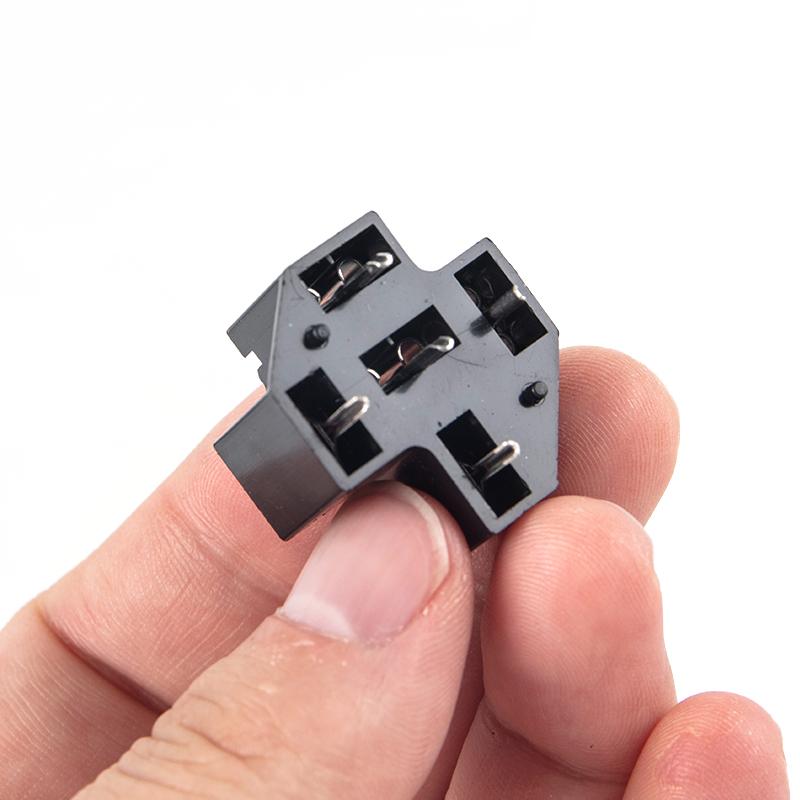 Automotive Car Auto 40A 4/5 Pin SPDT Relay Socket Connector Adaptor PCB Board Mount Base Holder with 6.3mm Terminals