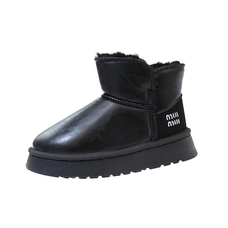 Snow Boots Women's 2025 Winter New Velvet Warm Northeast Casual Large Cotton Shoes Fur Integrated Short Snow Boots