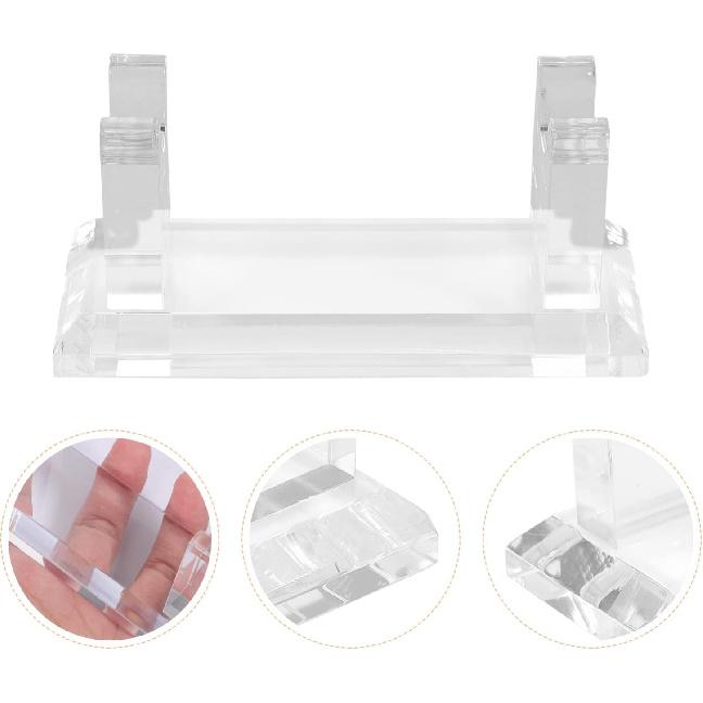 iplusmile Shelf Bracket Acrylic Pen Holder Clear Makeup Brush Rack Organizer Ballpoint Pen Wand Holder Showcase Paintbrush Drying Rack for Home