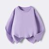 Kids' Solid Color Long-Sleeve Cotton T-Shirt for Boys & Girls, Customizable Base Layer for Older Children