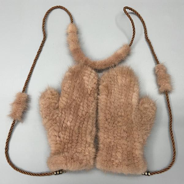 

Жіночі хутряні рукавички Натуральна норка Лисиця В язані Теплі З єднані пальці Рукавиці 12 кольорів One Size