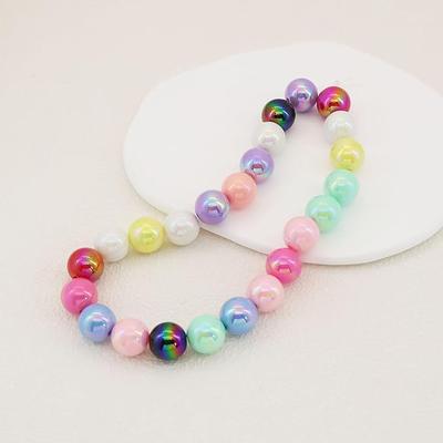 10 szt. 14 mm/16 mm Modne biżuteria UV Dazzle Akcesoria Kreatywne okrągłe koraliki Bransoletka Kolczyki Akryl Ręcznie robione Dwustronne Serce Sprężyna Jasne kolory