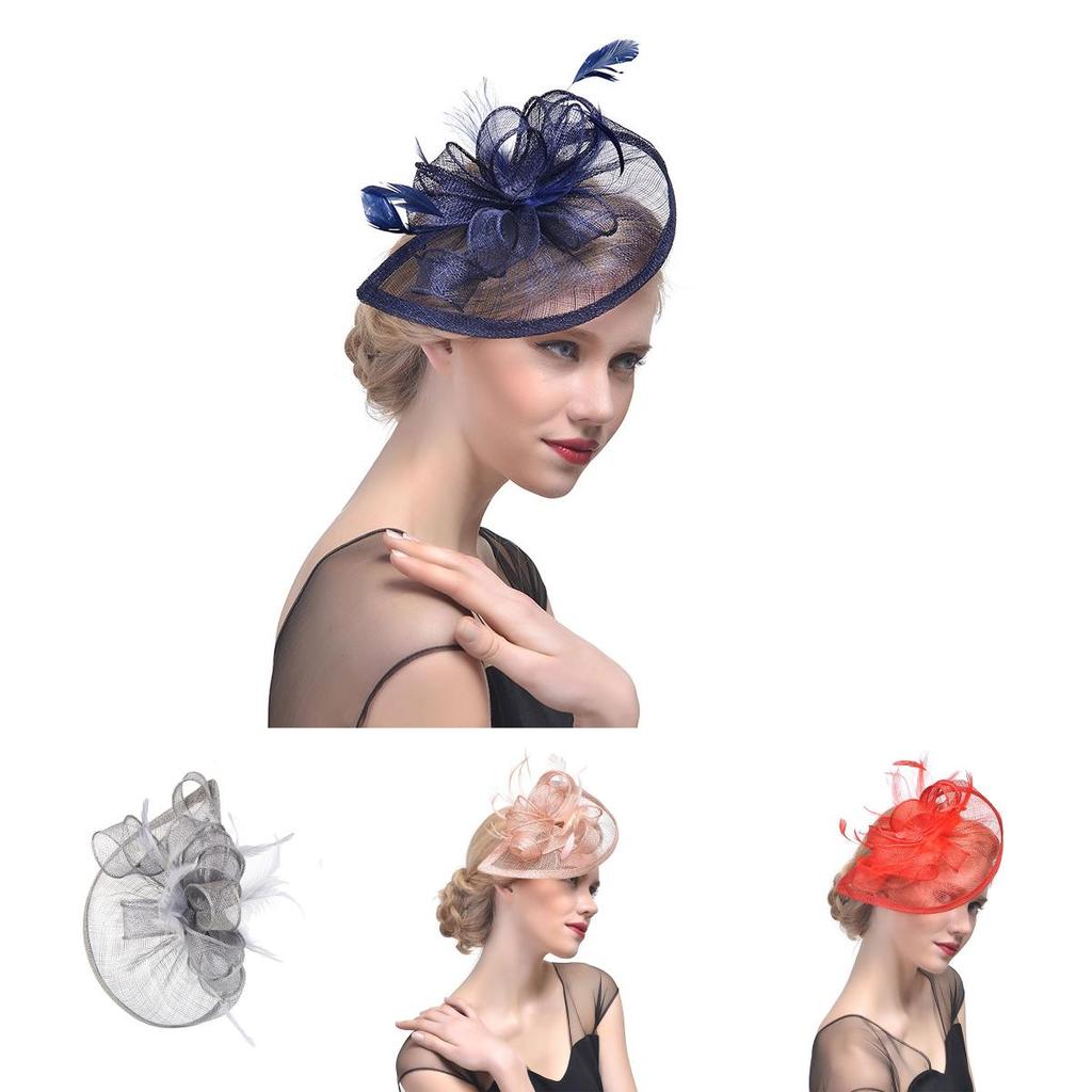 Women's Elegant Feather Headband Aliceband Hat Wedding Fascinator