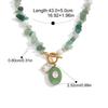 Trendy Natural Stone Colored Pendant Necklace For Women Gold Plated Stainless Steel Charms Necklace Jewelry