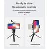Double-Sided Phone Clip Desktop Tripod & Handheld Selfie Stick with Teleprompter for Live Streaming