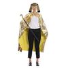 Egyptian Pharaoh Costume Golden Cape Cloak Wrap Egyptian Mask Pharaoh Mask Hallf Face Mask for Halloween Cosplay Party