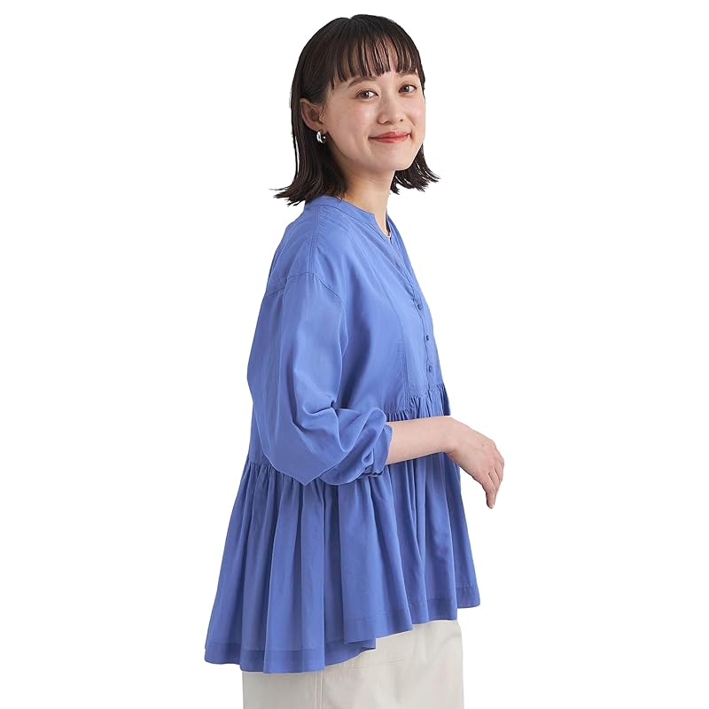 

[United Arrows green label Relaxing] Conclusion series Blouse that looks great in all directions 36111042145 7100 LT.BLUE(71) FREE