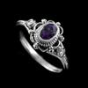 WOSIKATE Vintage Ruby Amethyst Thai CopperBlack Ring For Women With  CopperPlated Fashion Jewelry Adjustable Finger Ring