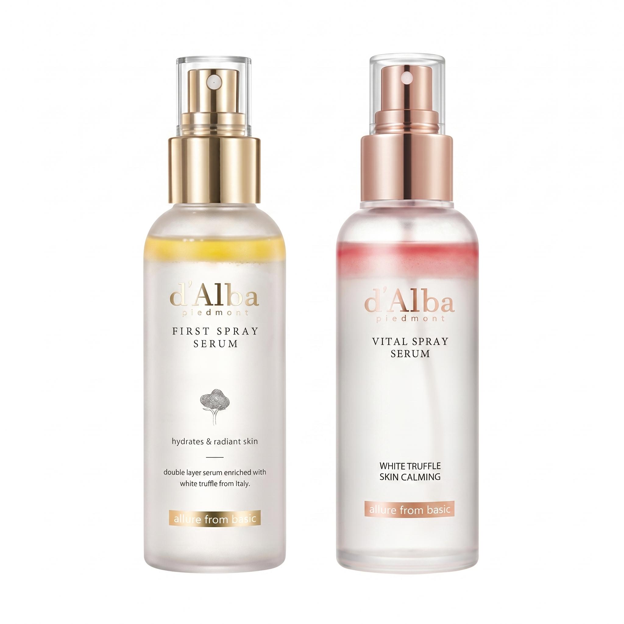 d Alba White Truffle First Spray Serum 100ml + Vital Spray Serum 100ml Set