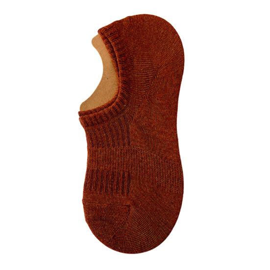 

1 пара женских носков-лодочек с низким вырезом, неглубокие, однотонные, в японском стиле, высокая эластичность, утолщенные, противоскользящие кирпич красный