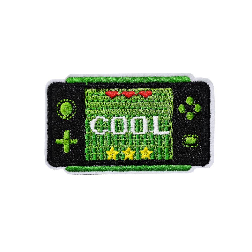 Cartoon Console Embroidered Patch: Anime Character Applique for Kids