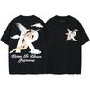American Vintage High Street T-Shirt Cartoon Print Loose Fit Short Sleeve Men Women Teens