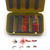MNFT 56/40Pcs Beads Head Fly Fishing Flies Set Dry Flies With a Box  Artificial Nymph Bait Trout Bass Blue Gill Fly Flie Combo