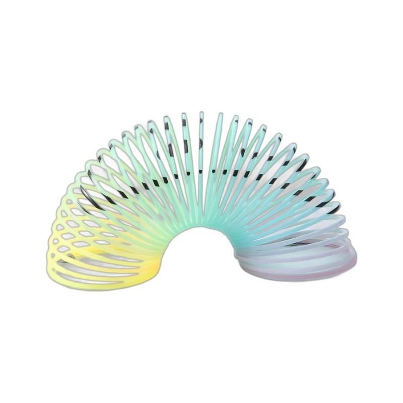 Colorful Gradient Face Magic Spring Fidget Toy Mini Plastic Coil Spring Kids Sensory Stress Relief Toy Party Gift