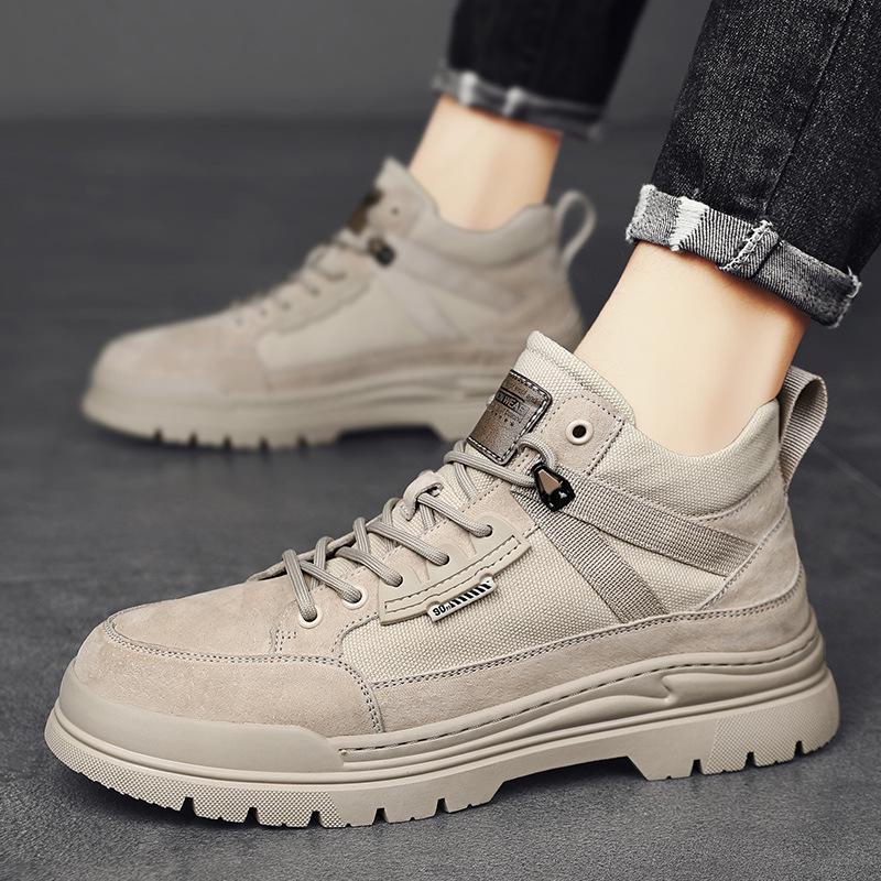 Winter velvet warm Martin boots new autumn outdoor hiking casual short boots thick-soled retro boots