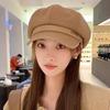 Korean Style Women's Autumn/Winter Beret: Face-Slimming Retro Newsboy Cap.