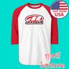 Maxima Racing Oils Men#039;s Raglan White Red Size S To 2XL Unisex T-Shirt