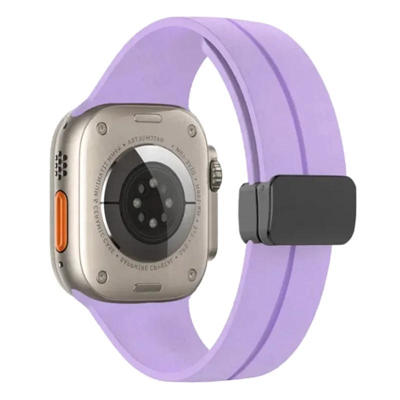 Magnetic Strap For Apple watch ultra band 49mm 45 mm Silicone Bracelet iWatch Series 7 8 se 6 5 3 44mm 45mm 40mm 41mm 42mm 38mm
