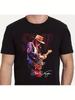 Steve Ray Vaughan Electric Guitar Player T-Shirt Men's Casual Short Sleeve 220G