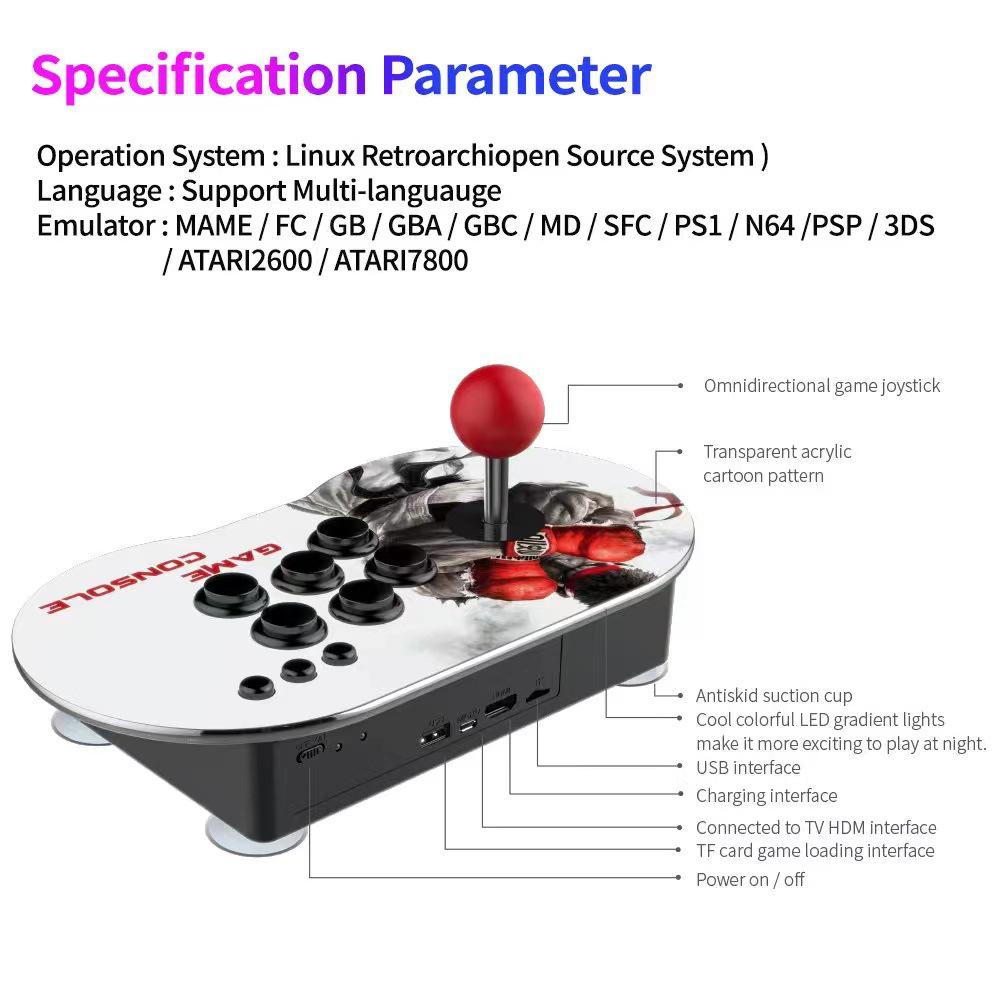 M9 Dual Controller 4K HD Game Console with Joystick & PS1 Arcade Games