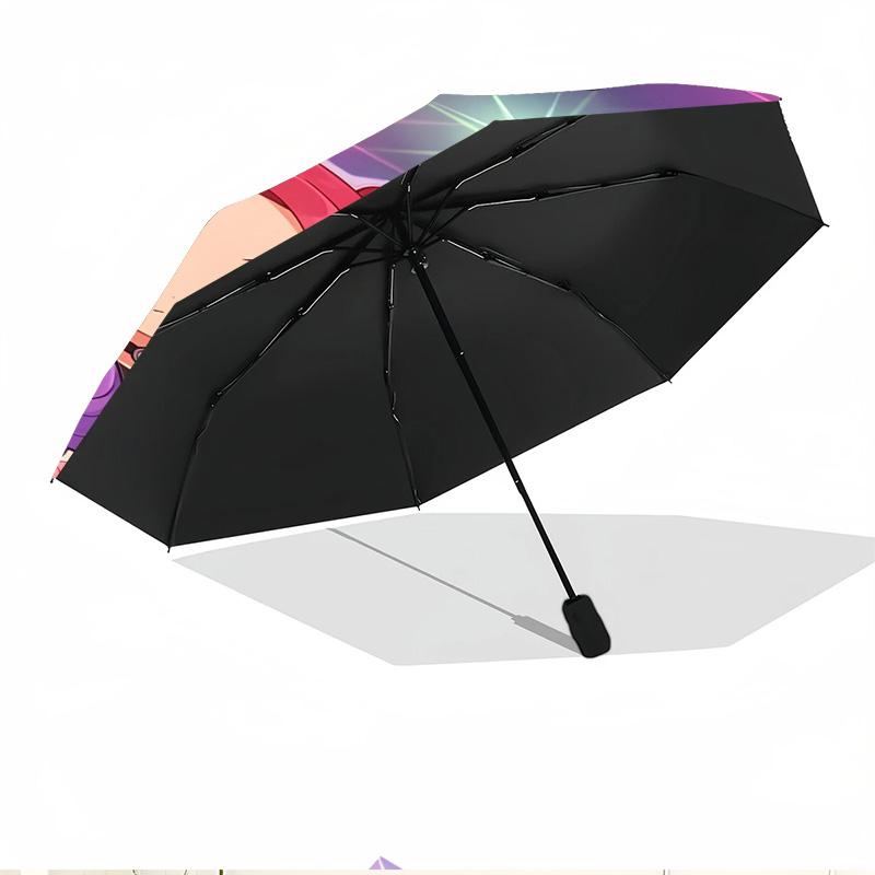 KPop Demon Hunters Print Automatic Open Close Umbrella, Portable Foldable Umbrella, for Outdoor Commute Camping Trip, Ideal Birthday Gift