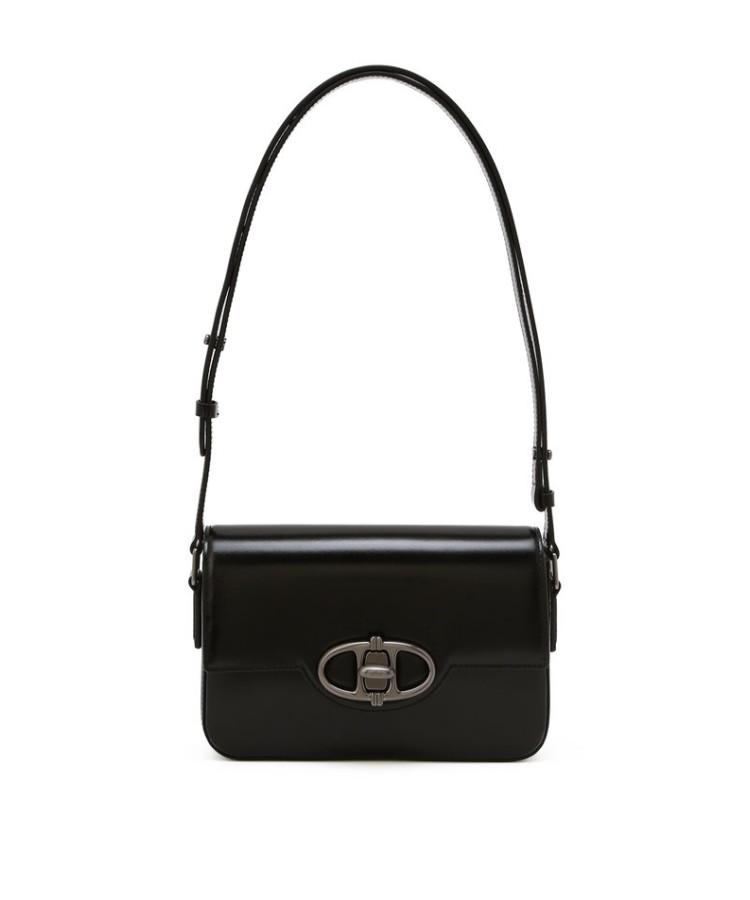 Athe Vanessabruno [Meringue] Black Bottalato Leather Plain Shoulder Bag S Aaba6E363Bk