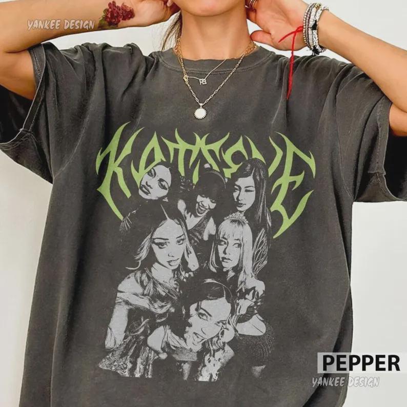 Vintage Katseye 90s Comfort Color Shirt Beautiful Chaos Tee Katseye Kpop Sweatshirt Katseye Gnarly Shirt S