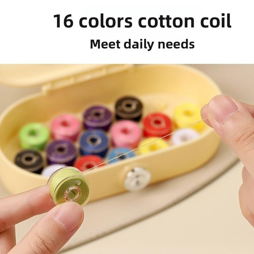 Portable Mini Sewing Box Set Dopamine Home Sewing Box Magnetic Needle Thread Box  Family