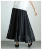 [sawa Á La Mode] Sheer Veil Beautiful Ribbon Tape Hem Organza Flare Skirt Women's Fashion Bottoms Skirt Adult Cute Mode-9929 Free Size Black