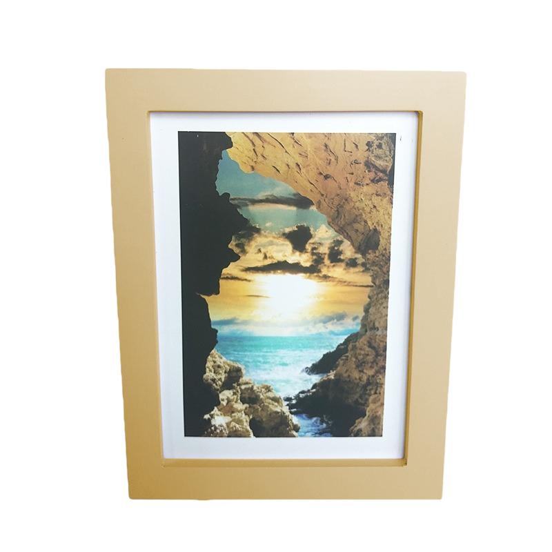 Wooden Colorful Creative Wall Calligraphy Photo Frame Poster Certificate Box Multi Size Drawings Poster Display Ornaments