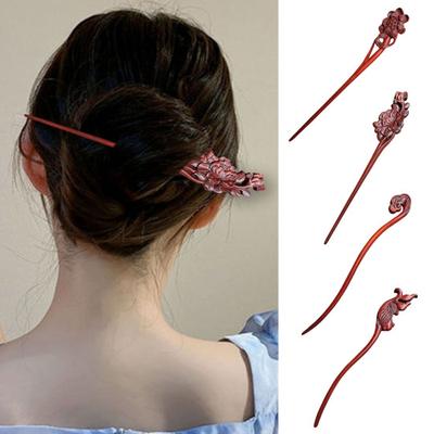 Bâtons à cheveux Vintage Texture claire en bois Style chinois femmes épingle à cheveux bijoux de cheveux