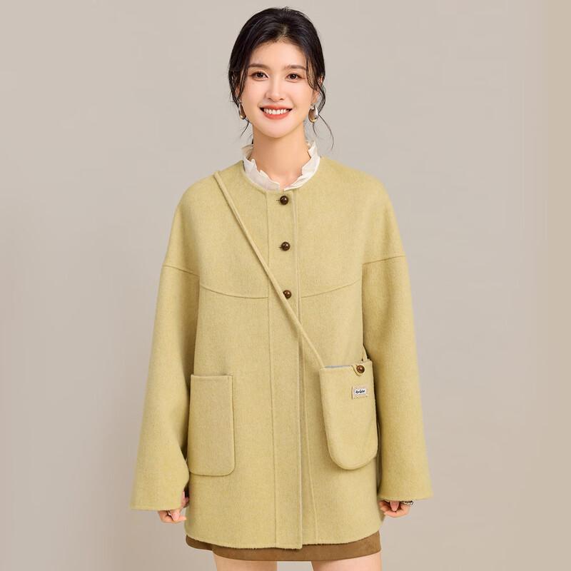 Women s 2026 Early Spring Lapel Wool Coat S