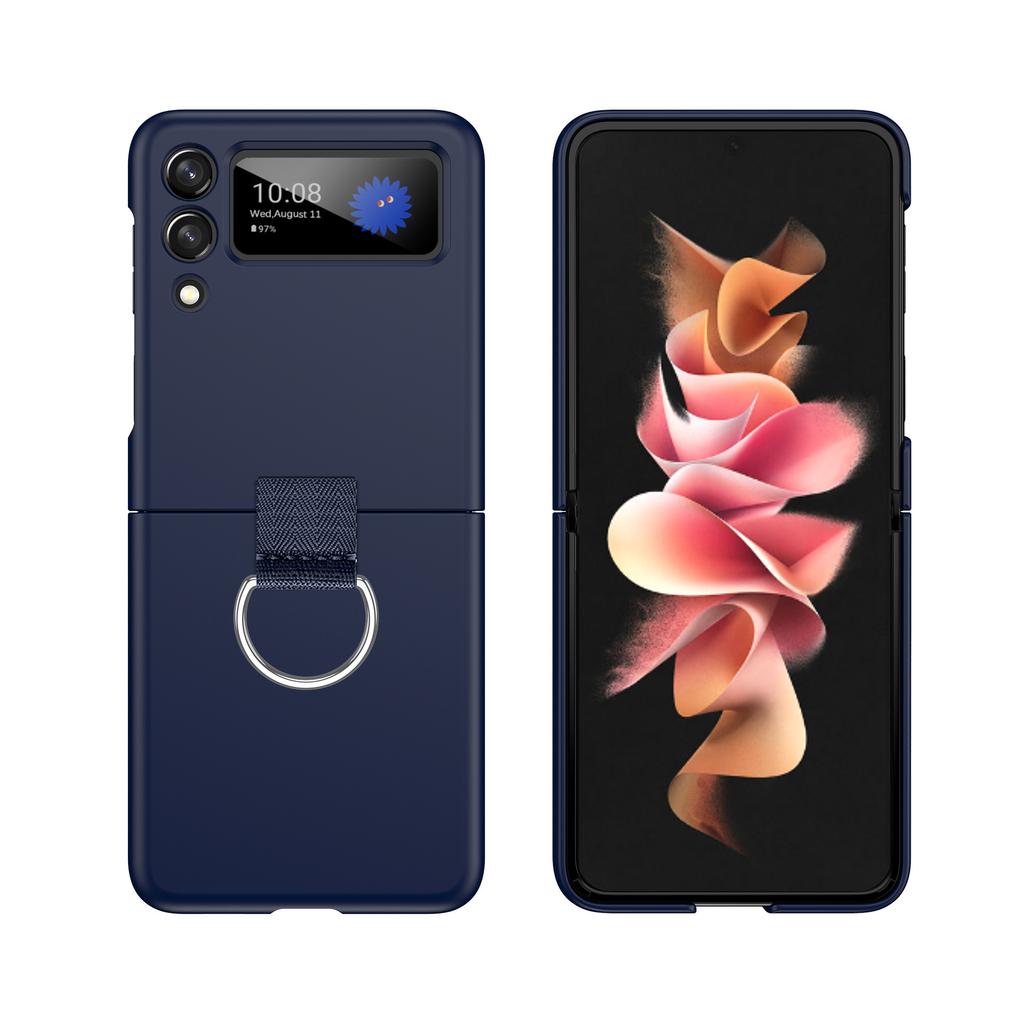 Suitable for Samsung Galaxy ZFlip6 Foldable Ring Phone Case Flip3 Satin Matte Skin-like Protective Case