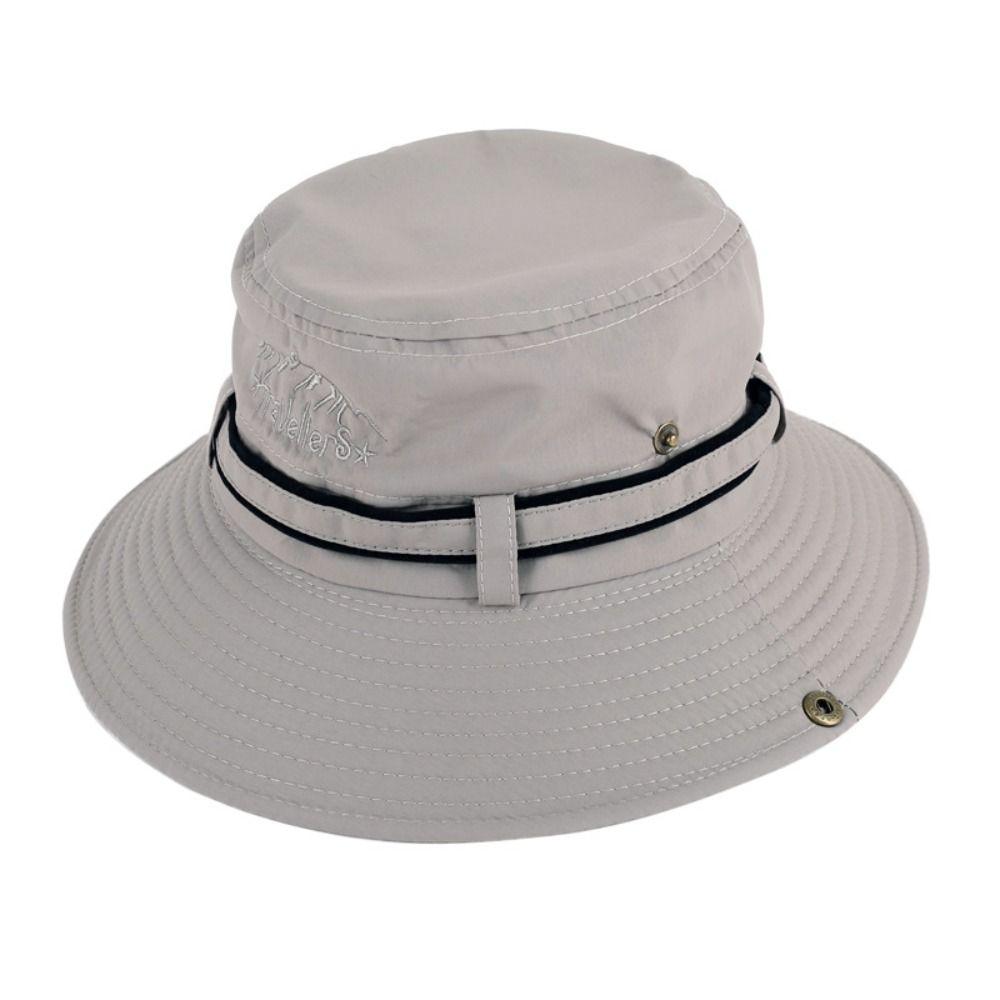 Anti-UV Protection Sunscrean Bucket Hat Wide Brim Outdoor Fishing Cap Portable Men Sun Hat Hiking