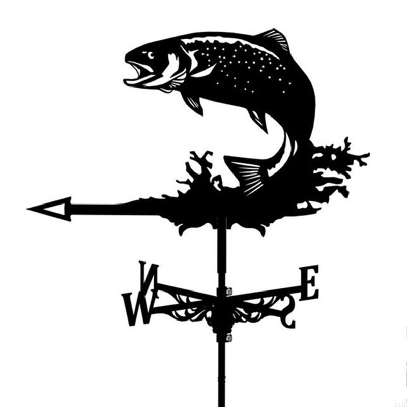 KX4B Paint Gardening Garden Decoration Sign Weather Vane Retro Farm Scene Garden Stake Weathervane Professional Tools