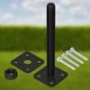 Kotarbau® Adjustable Steel Screw-In Post Base Anchor For Gazebos And Shelters Thread M24 Anthracite 80 X 250 Mm Set Of 2