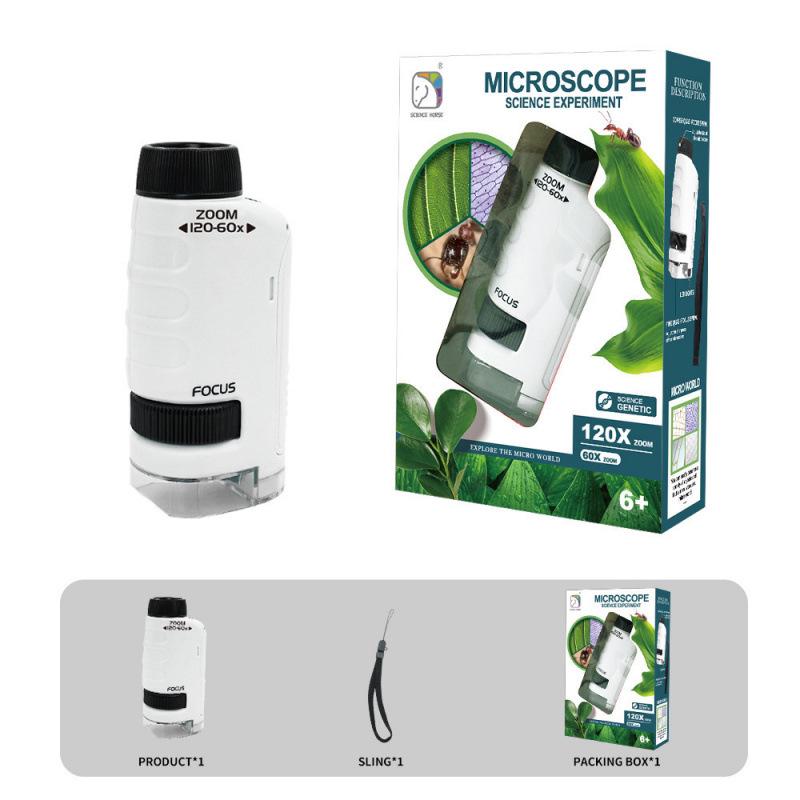 Portable HD Children's Microscope: Educational Science Experiment Set for Elementary Students
