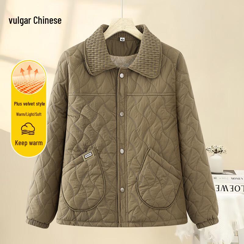 

Ronghua Women s 2025 Winter Fleece-Lined Padded Jacket 4XL
